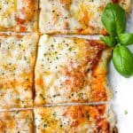 slices of homemade flatbread pizza